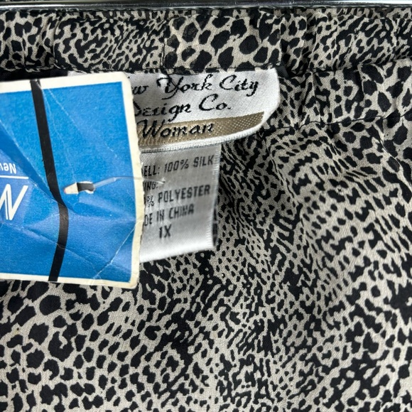 New York City Design Co. Silk Vintage Snake Print Skirt Size 1X - Picture 4 of 4